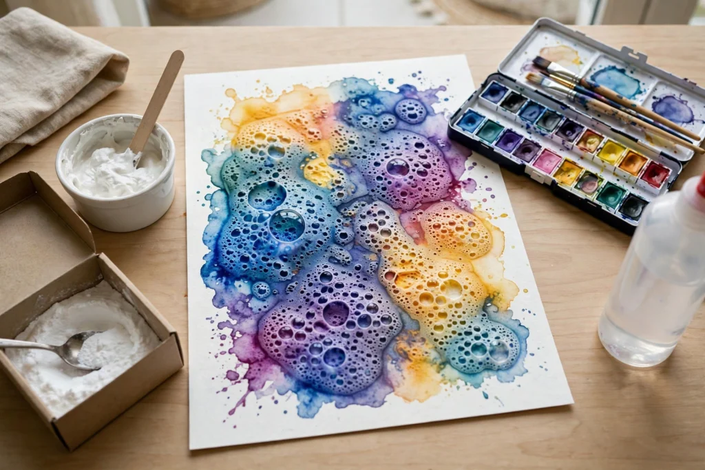 Fizzy Baking Soda Painting for Kids