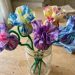 DIY Tie-Dye Coffee Filter Flowers for Kids