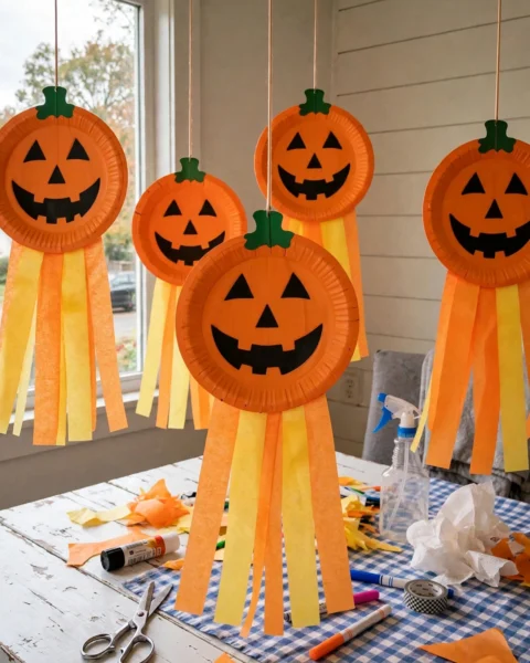 Floating Paper Plate Ghosts: Easy Halloween Craft for Kids
