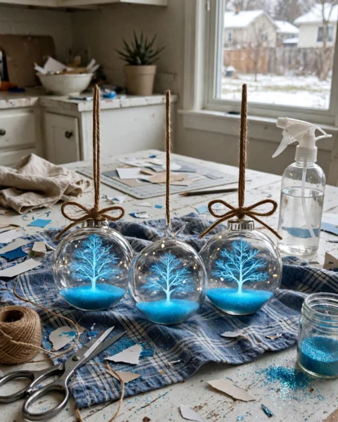 Easy Glow-in-the-Dark Christmas Tree Ornaments for Kids