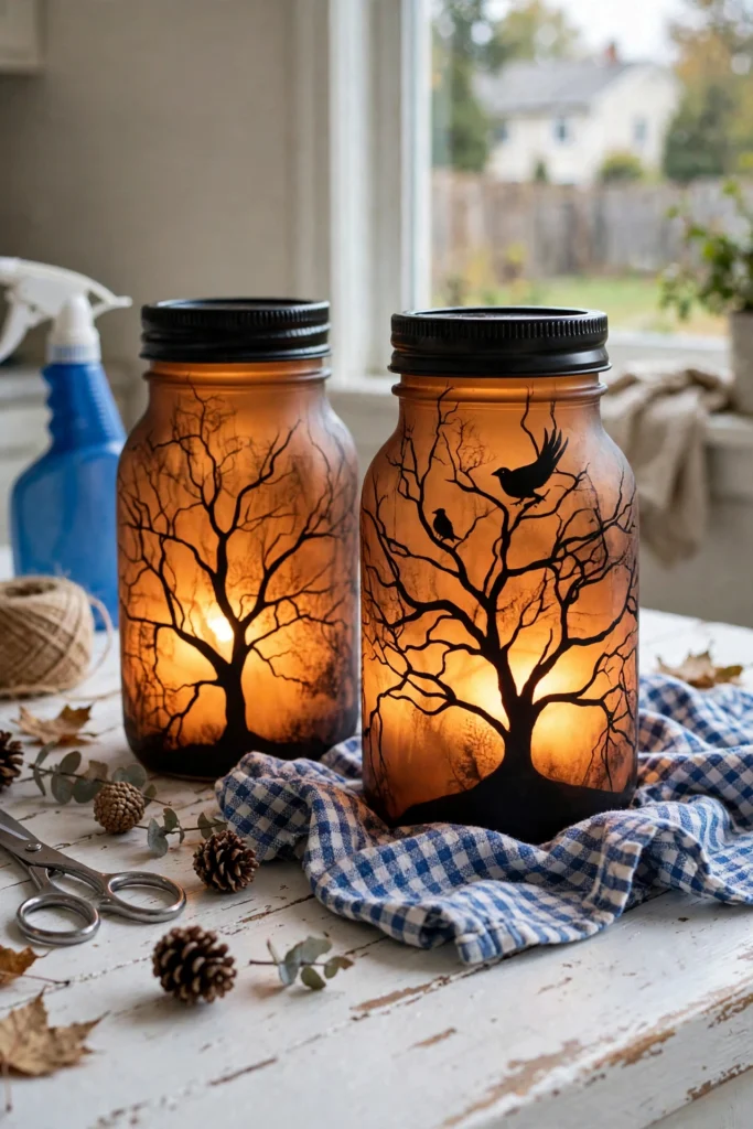 DIY Spooky Mason Jar Lights