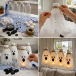 Cozy Ghost Bottle Lanterns That Glow All Evening
