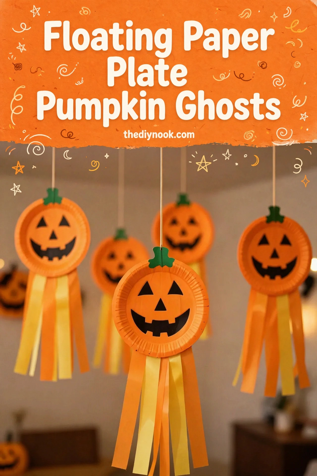 Floating Paper Plate Ghosts: Easy Halloween Craft for Kids