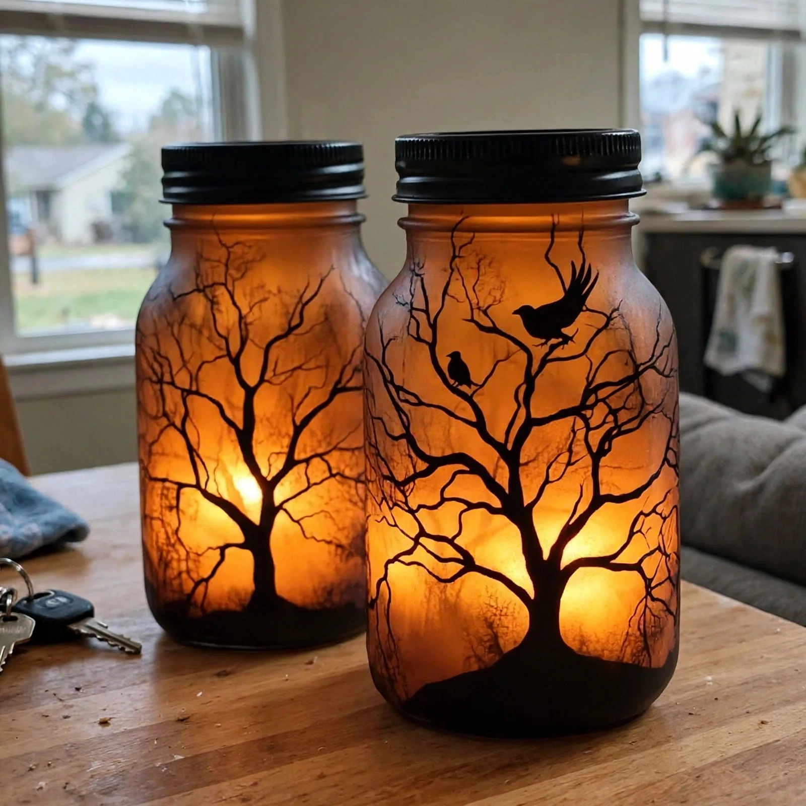 DIY Spooky Mason Jar Lights: Easy Halloween Craft for Kids