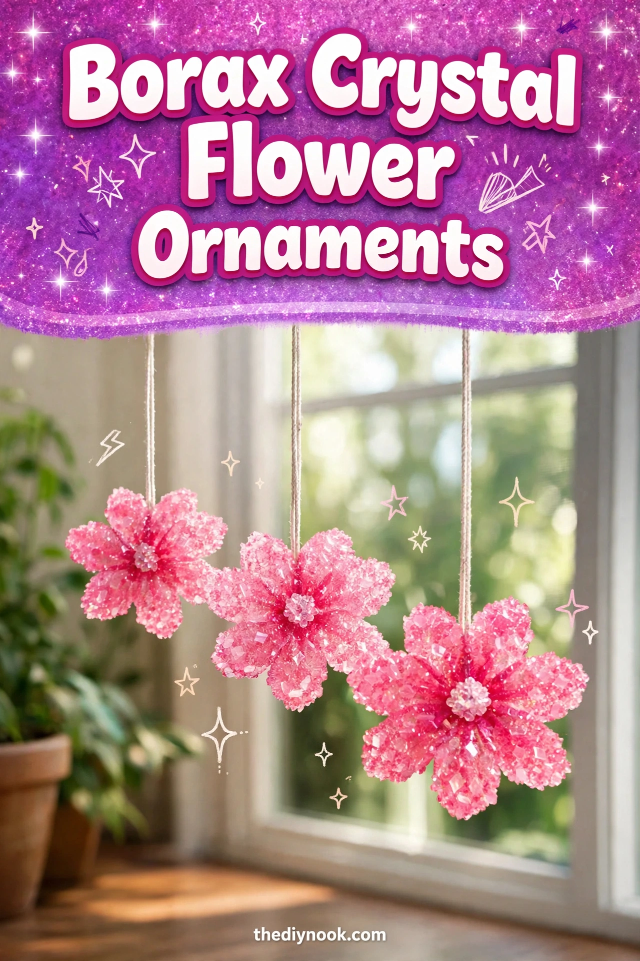 Easy Borax Crystal Flower Ornaments for Kids